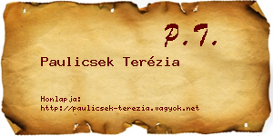 Paulicsek Terézia névjegykártya